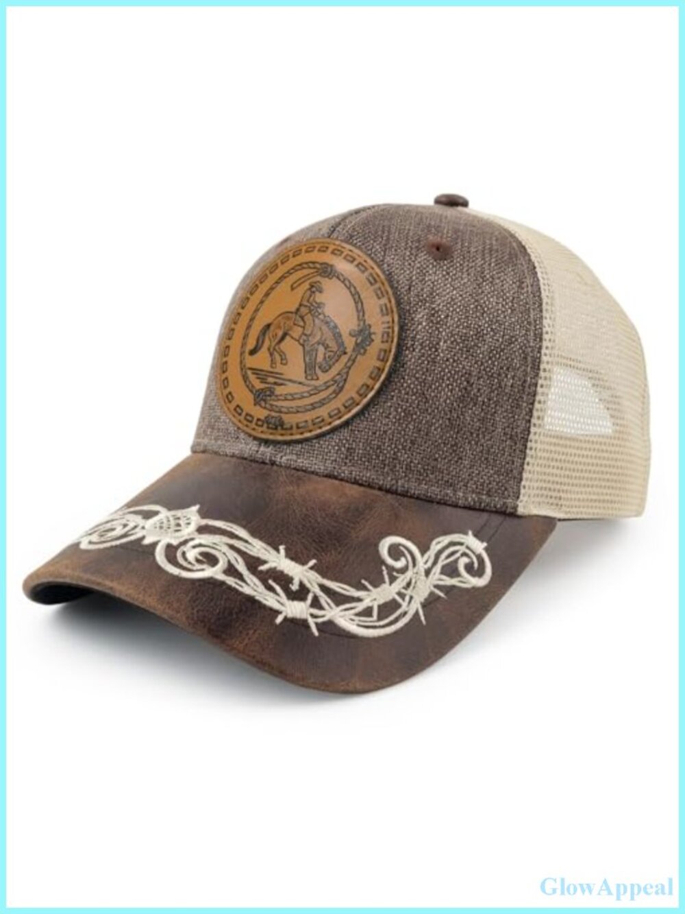 Vintage Western Trucker Hat Snapback Cowboy Country Cap